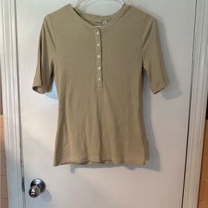 GAP Tan Fitted Button Down Shirt NEVER WORN